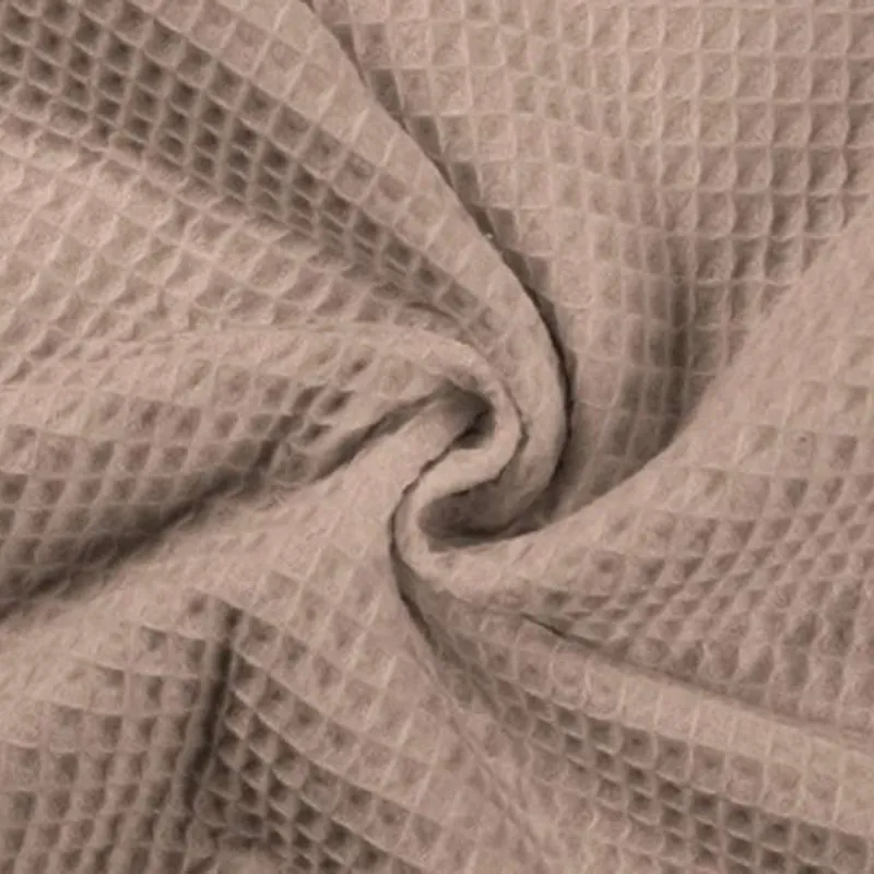 Muestra de tela Waffle Taupe